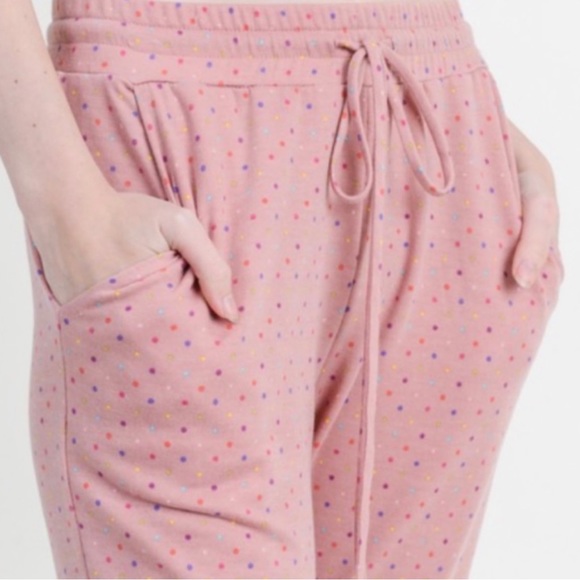 EY Pink French Terry Joggers